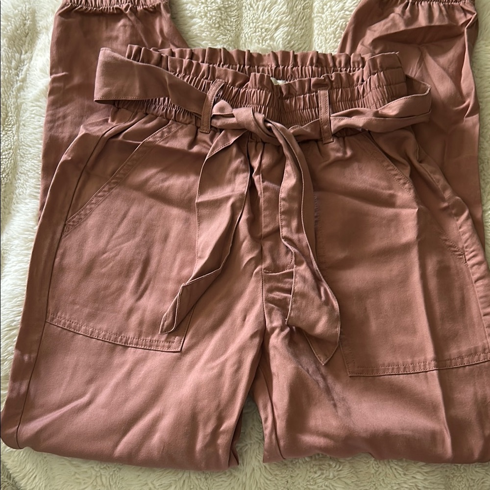 Abercrombie  Pink Tie-Waist jogger  Pants